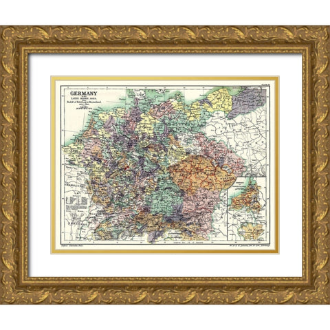 Late Middle Ages 1273 to 1492 Germany - Poole 1902 Gold Ornate Wood Framed Art Print with Double Matting by Poole