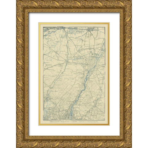 Dachau Region Germany - Baedeker 1914 Gold Ornate Wood Framed Art Print with Double Matting by Baedeker