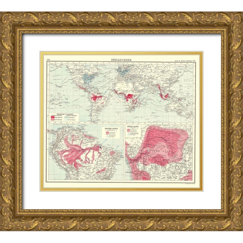 Global India Rubber - Bartholomew 1907 Gold Ornate Wood Framed Art Print with Double Matting by Bartholomew