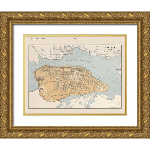 Halifax Canada - Chalifour 1915 Gold Ornate Wood Framed Art Print with Double Matting by Chalifour