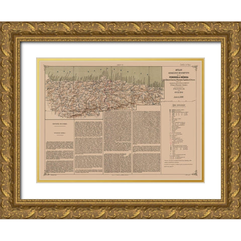 Oviedo Iberian Peninsula Portugal Spain Gold Ornate Wood Framed Art Print with Double Matting by Valverde