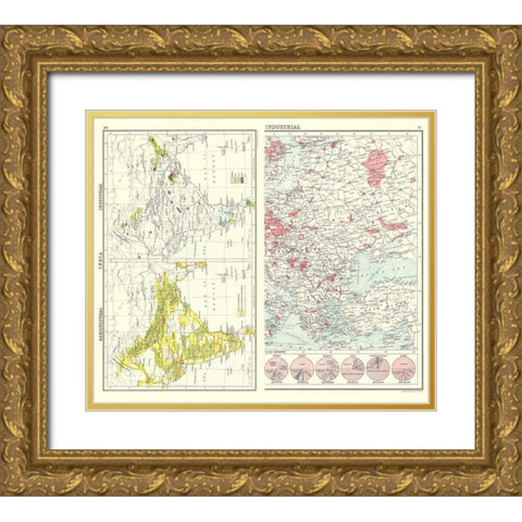 Agricultural Eastern Europe India Industrial Gold Ornate Wood Framed Art Print with Double Matting by Bartholomew