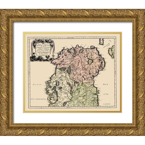 Northern Ireland - Mariette 1665 Gold Ornate Wood Framed Art Print with Double Matting by Mariette
