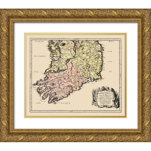 Southern Ireland - Mariette 1665 Gold Ornate Wood Framed Art Print with Double Matting by Mariette