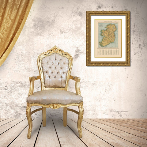 Ireland - Reynold 1921 Gold Ornate Wood Framed Art Print with Double Matting by Reynold