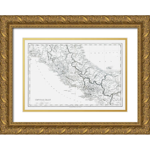 Central Italy - Oxford 1828 Gold Ornate Wood Framed Art Print with Double Matting by Oxford