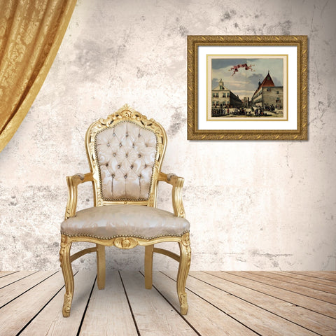 Governors House Jakarta Indonesia Picture Asia Gold Ornate Wood Framed Art Print with Double Matting by Nieuhoff