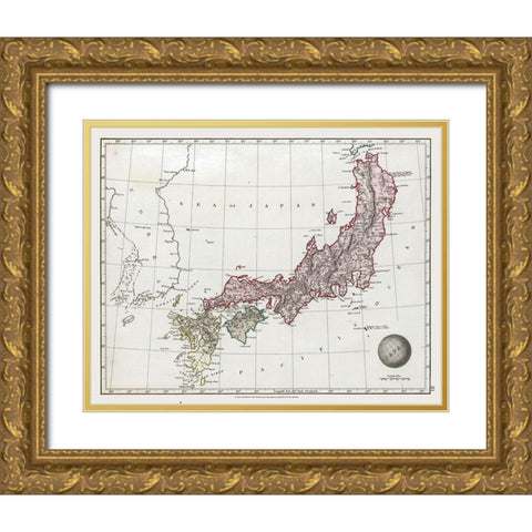 Japan - Arrowsmith 1825 Gold Ornate Wood Framed Art Print with Double Matting by Arrowsmith