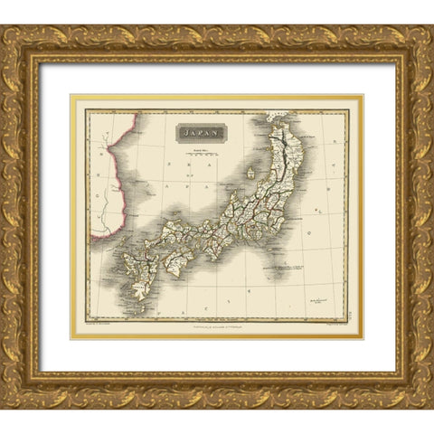 Japan - Constable 1817 Gold Ornate Wood Framed Art Print with Double Matting by Constable