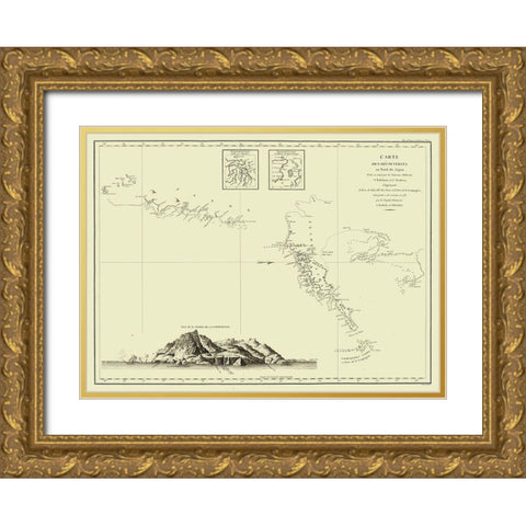 North Japan - Kaftrikum 1643 Gold Ornate Wood Framed Art Print with Double Matting by Kaftrikum