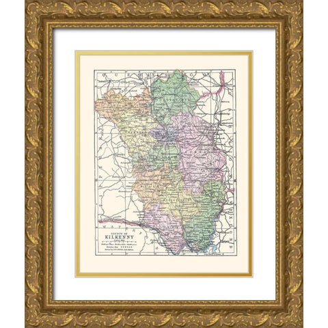 Kuril Islands Asia Plan Japan - La Perouse 1799 Gold Ornate Wood Framed Art Print with Double Matting by La Perouse