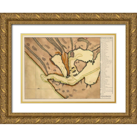 Lagoa dos Patos Brazil South America - Garzia 1700 Gold Ornate Wood Framed Art Print with Double Matting by Garzia