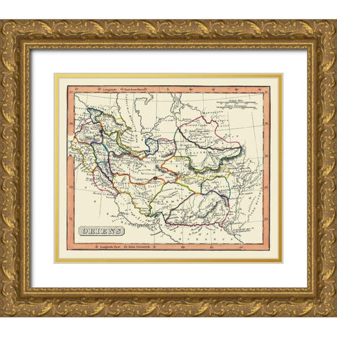 Middle East - Fenner 1830 Gold Ornate Wood Framed Art Print with Double Matting by Fenner