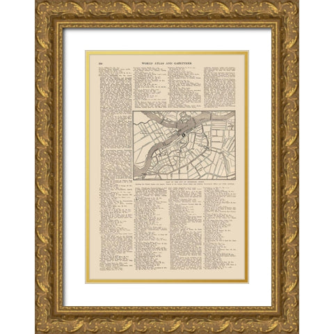 Europe Petrograd Russia - Reynold 1921 Gold Ornate Wood Framed Art Print with Double Matting by Reynold