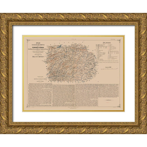 Europe Tras os Montes Province Portugal Gold Ornate Wood Framed Art Print with Double Matting by Valverde