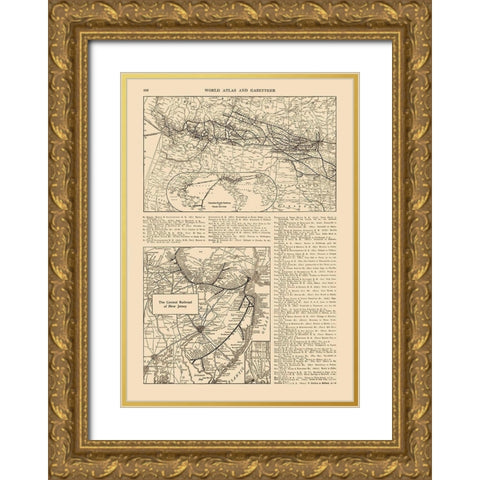 Central New Jersey, Canadian Pacific - Reynold Gold Ornate Wood Framed Art Print with Double Matting by Reynold