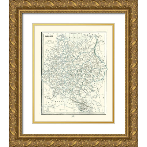 Russia - Rathbun 1893 Gold Ornate Wood Framed Art Print with Double Matting by Rathbun