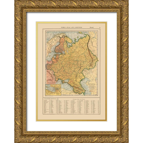 Russia - Reynold 1921 Gold Ornate Wood Framed Art Print with Double Matting by Reynold