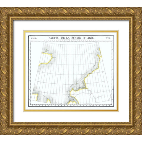 Russia Gold Ornate Wood Framed Art Print with Double Matting by Unknown