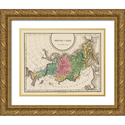 Asia Russia - Finley 1827 Gold Ornate Wood Framed Art Print with Double Matting by Finley