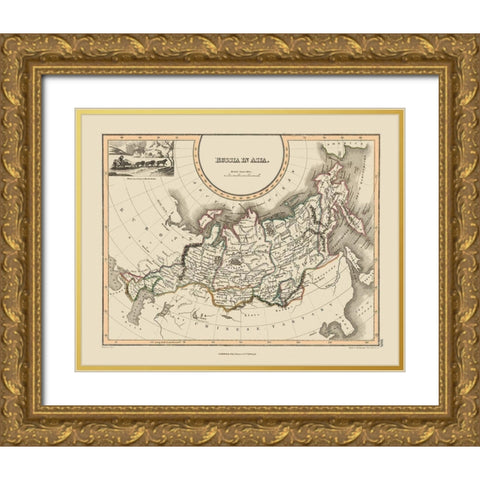 Asia Russia - Thomson Gold Ornate Wood Framed Art Print with Double Matting by Thomson