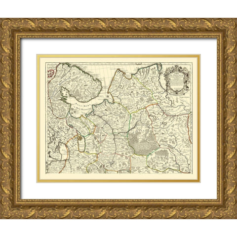 Ancient Russia - De Lisle Gold Ornate Wood Framed Art Print with Double Matting by De L''isle