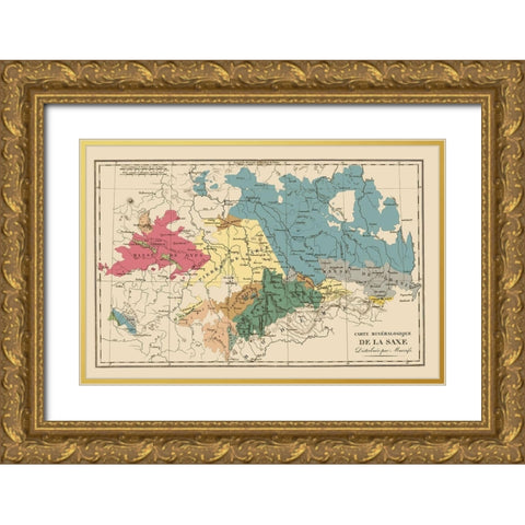 Saxony Region Germany - Agasse 1827 Gold Ornate Wood Framed Art Print with Double Matting by Agasse