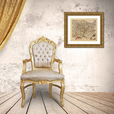 Schleswig Holstein Region Germany - De Wit 1688 Gold Ornate Wood Framed Art Print with Double Matting by De Wit