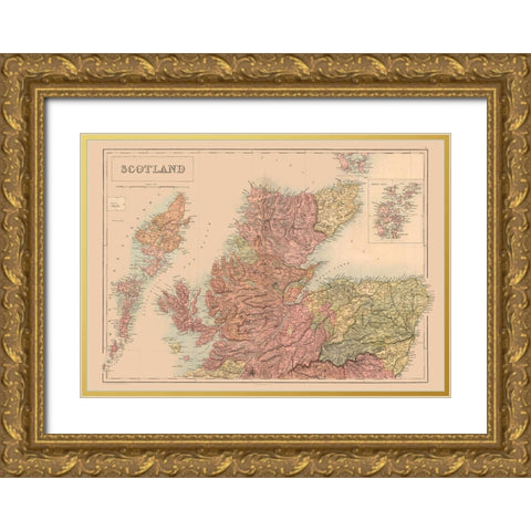 South Scotland - Black 1867 Gold Ornate Wood Framed Art Print with Double Matting by Black