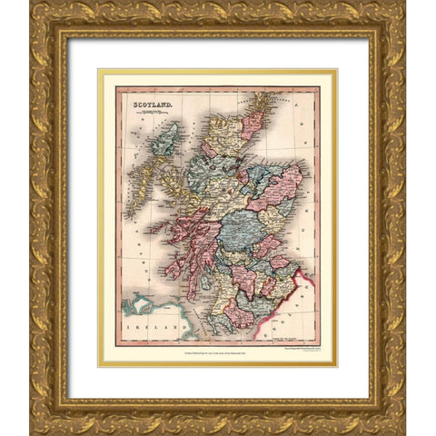 Scotland - Regions - Orr Gold Ornate Wood Framed Art Print with Double Matting by Orr