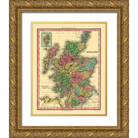Scotland - Tanner Gold Ornate Wood Framed Art Print with Double Matting by Tanner