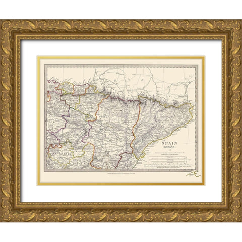 Spain 2 - Baldwin 1831 Gold Ornate Wood Framed Art Print with Double Matting by Baldwin