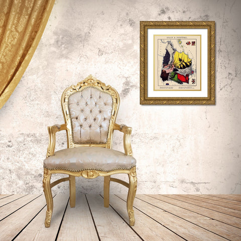 Spain Portugal - Lancaster 1869 Gold Ornate Wood Framed Art Print with Double Matting by Lancaster