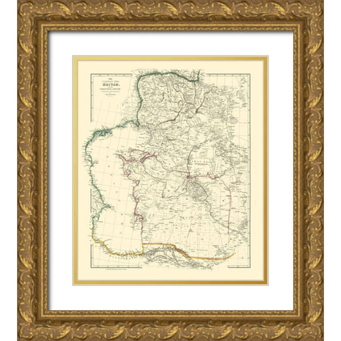 Khiva Uzbekistan Caspian Sea Asia - Arrowsmith Gold Ornate Wood Framed Art Print with Double Matting by Arrowsmith