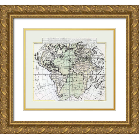 Physical World - 1757 Gold Ornate Wood Framed Art Print with Double Matting by Unknown