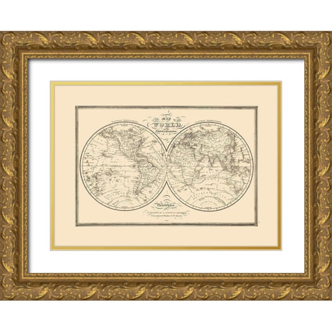 Globular Projection - Mitchell Gold Ornate Wood Framed Art Print with Double Matting by Mitchell