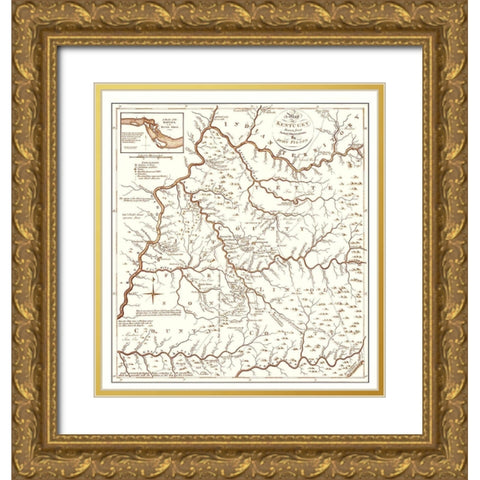 Kentucky - Stockdale 1794 Gold Ornate Wood Framed Art Print with Double Matting by Stockdale