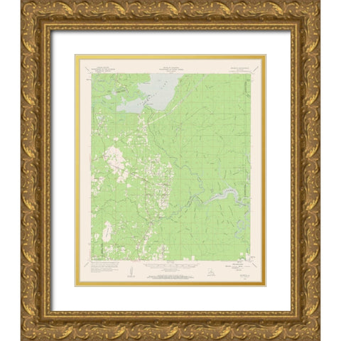 Buckeye Louisiana Quad - USGS 1959 Gold Ornate Wood Framed Art Print with Double Matting by USGS