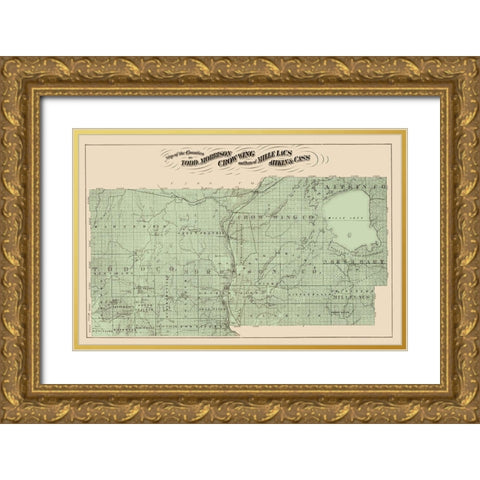 Todd Morrison Crow Wing Minnesota Landowner Gold Ornate Wood Framed Art Print with Double Matting by Andreas