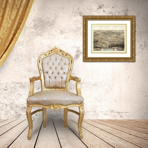 Chillicothe Missouri - Ruger 1869 Gold Ornate Wood Framed Art Print with Double Matting by Ruger