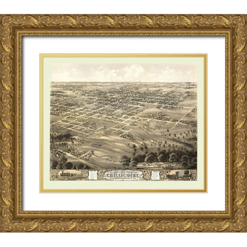 Chillicothe Missouri - Ruger 1869 Gold Ornate Wood Framed Art Print with Double Matting by Ruger