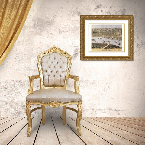 Hannibal Missouri - Ruger 1869 Gold Ornate Wood Framed Art Print with Double Matting by Ruger