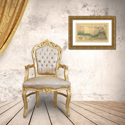 Nebraska - Page 1880  Gold Ornate Wood Framed Art Print with Double Matting by Page