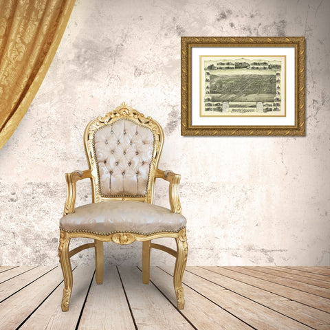 Atlantic Highlands New Jersey - Bailey 1894  Gold Ornate Wood Framed Art Print with Double Matting by Bailey