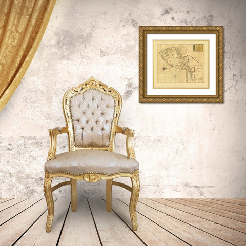 New Jersey - Thornton 1706  Gold Ornate Wood Framed Art Print with Double Matting by Thornton