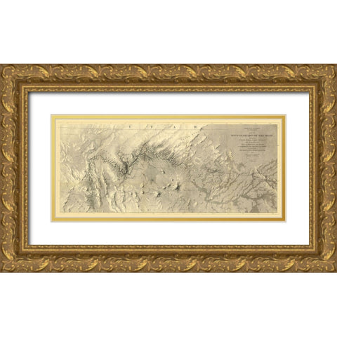 Colorado River New Mexico No 2 - Floyd 1858 Gold Ornate Wood Framed Art Print with Double Matting by Floyd