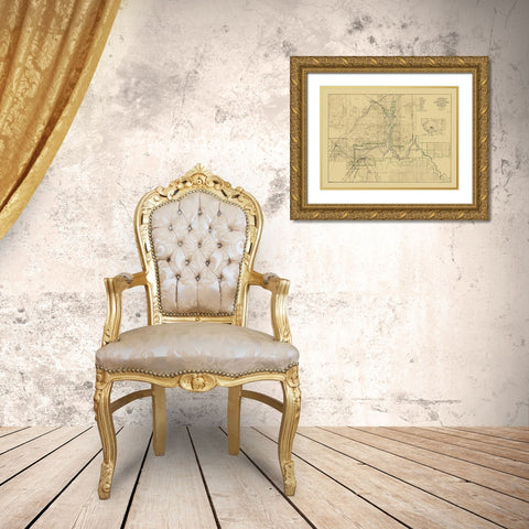 Boulder Canyon Project Nevada - DOI 1940 Gold Ornate Wood Framed Art Print with Double Matting by DOI
