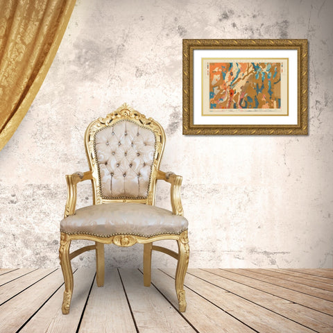 Nevada Plateau Nevada - King 1876 Gold Ornate Wood Framed Art Print with Double Matting by King