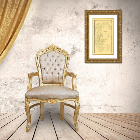 Searchlight Nevada - Cook 1906  Gold Ornate Wood Framed Art Print with Double Matting by Cook