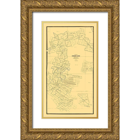 Searchlight Nevada - Cook 1906  Gold Ornate Wood Framed Art Print with Double Matting by Cook